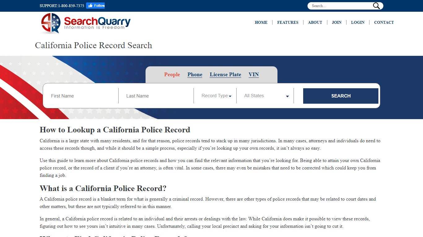 California Police Record Search | Enter a First and Last Name to Begin